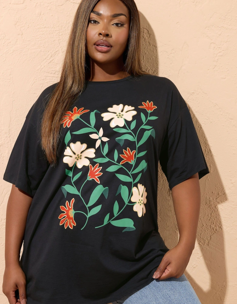Floral Print Short Sleeve T-Shirt