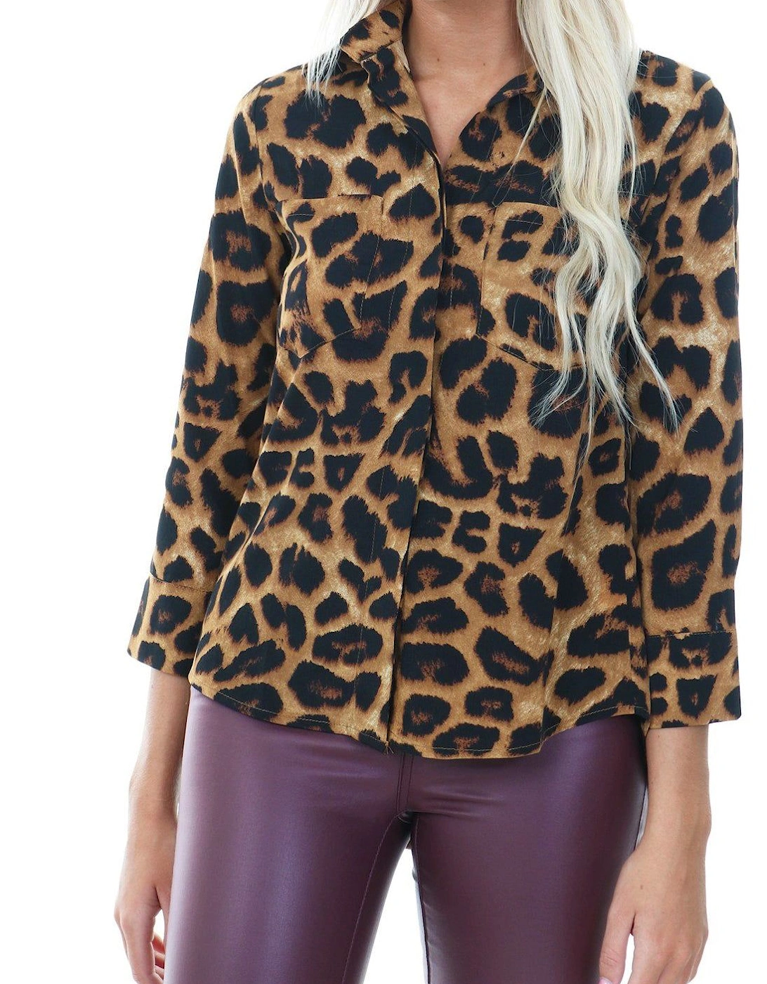 Animal Print Shirt Dress, 2 of 1