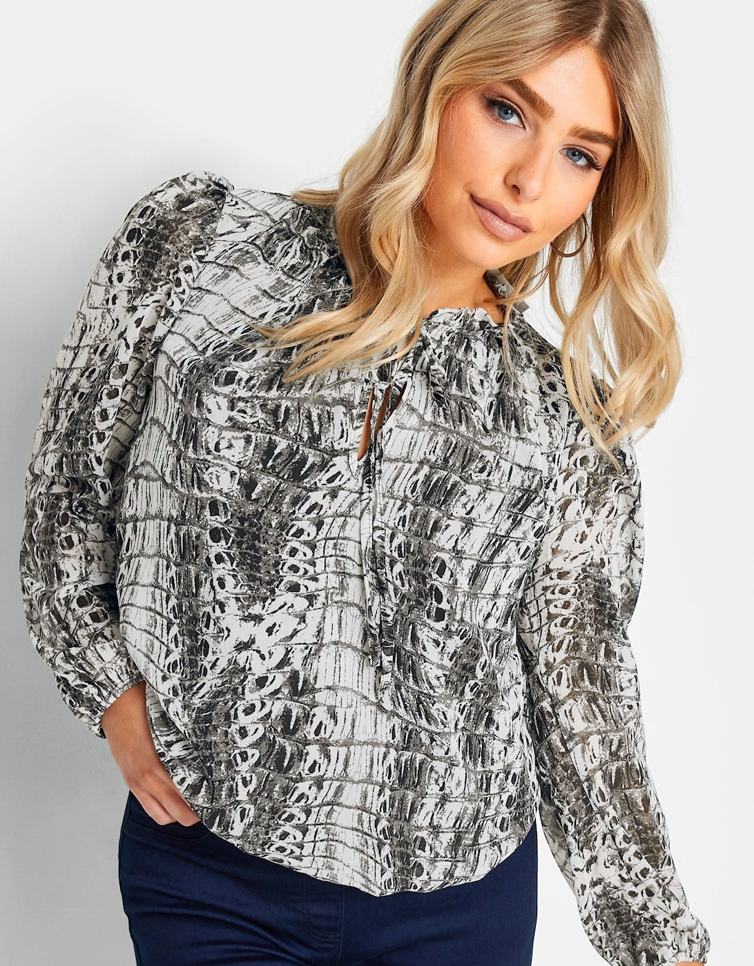 Tie Neck Blouse, 2 of 1