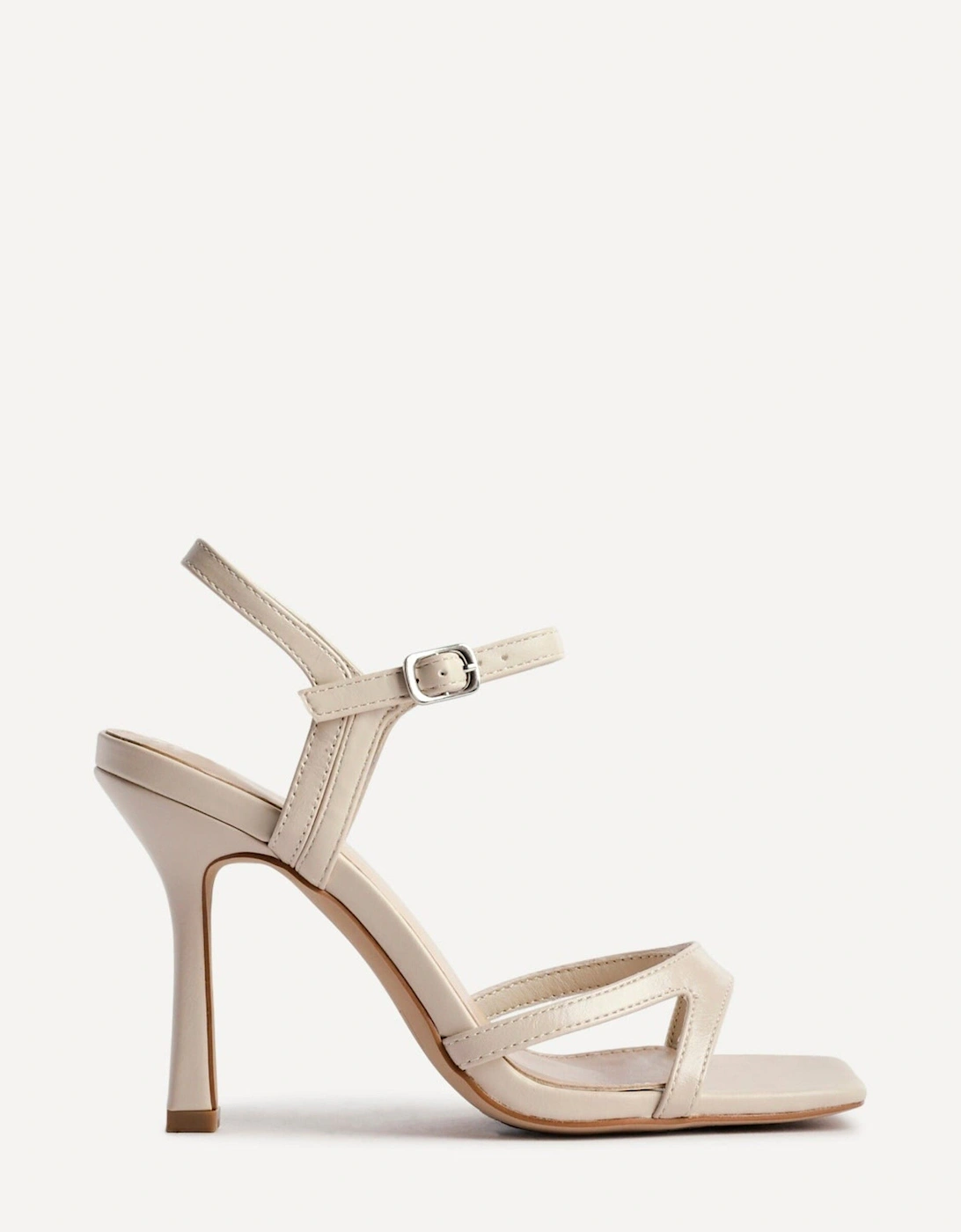 Empress Nude Faux Leather Stiletto Heeled Sandals, 2 of 1