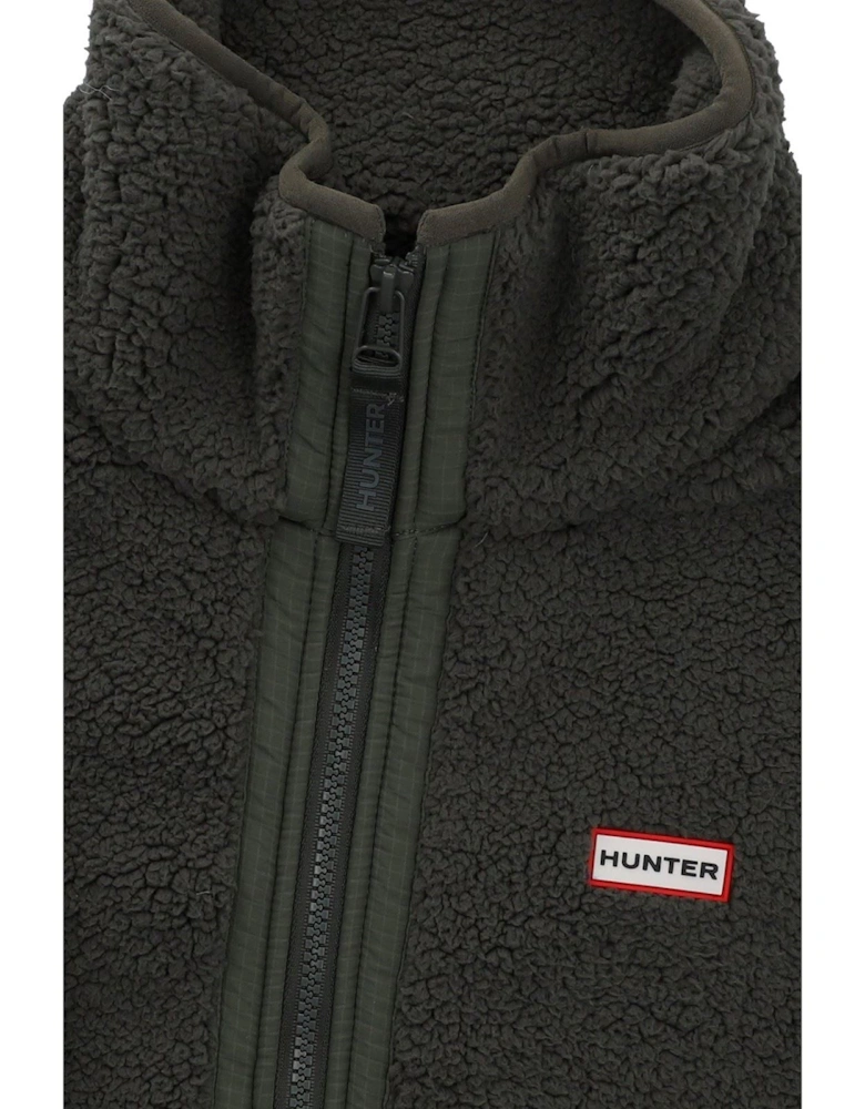 Tiorga 1/4 Zip Borg Fleece Polyester Men's Green Zip Neck Pullovers