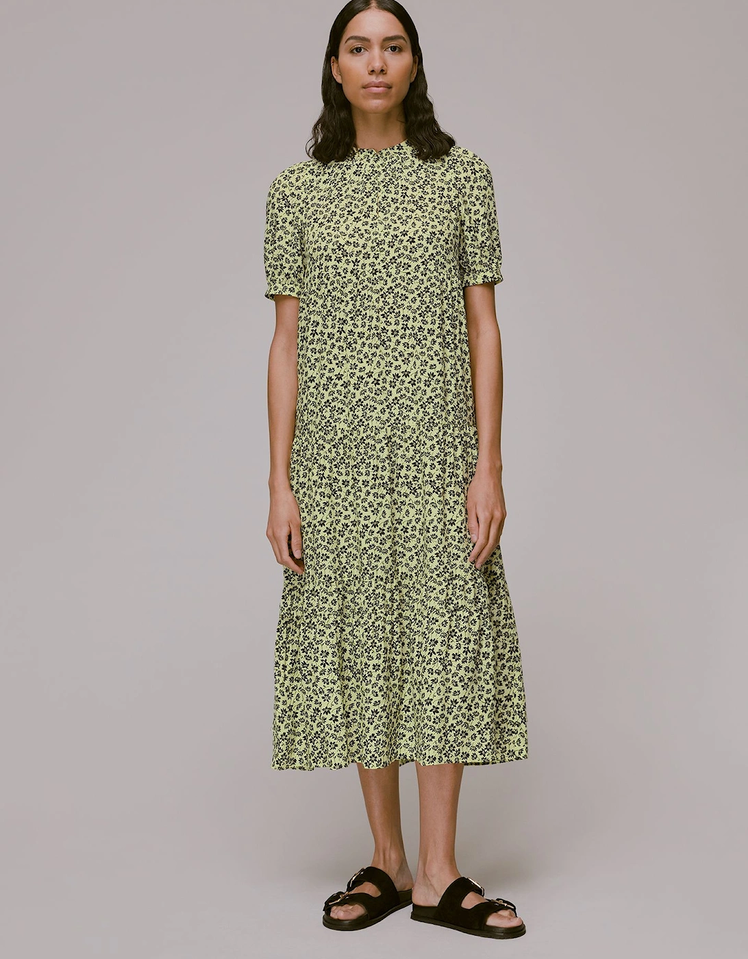 Buttercup Floral Trapeze Dress Floral, 2 of 1