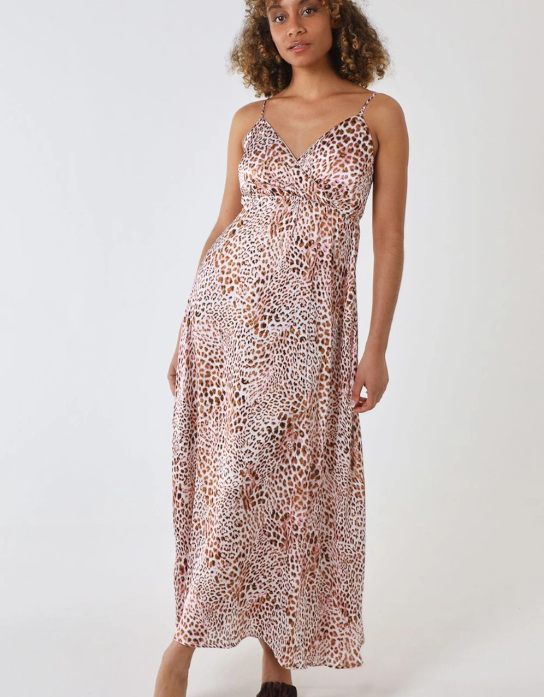 Strappy Wrap Over Maxi Dress