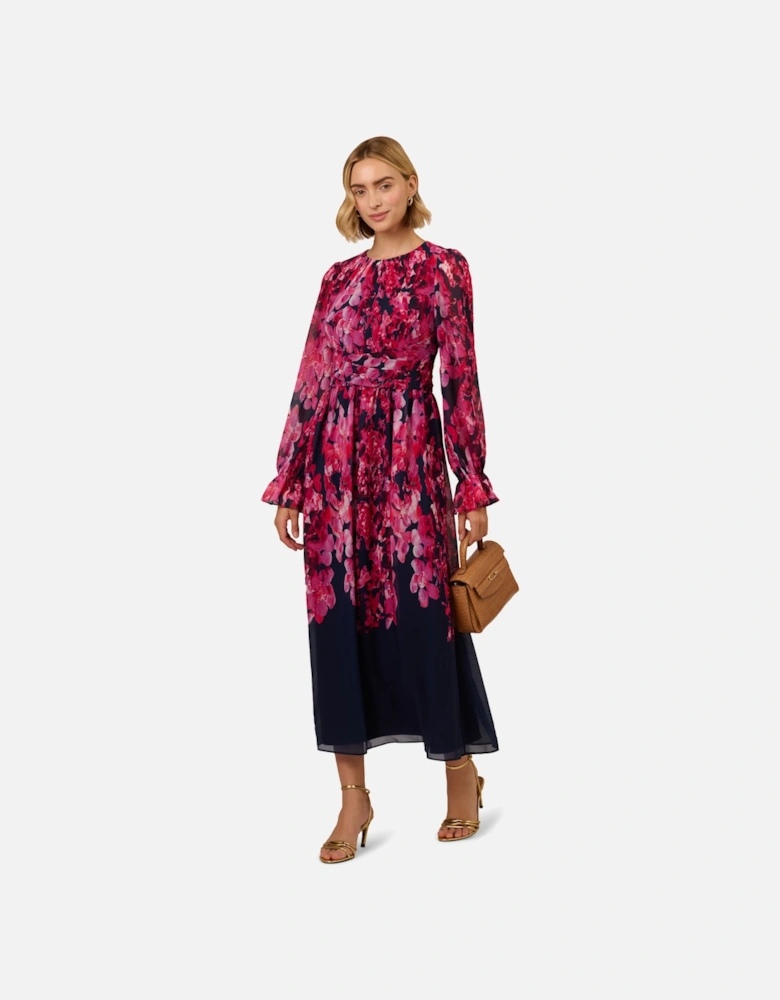 Floral Twist Ankle Dress