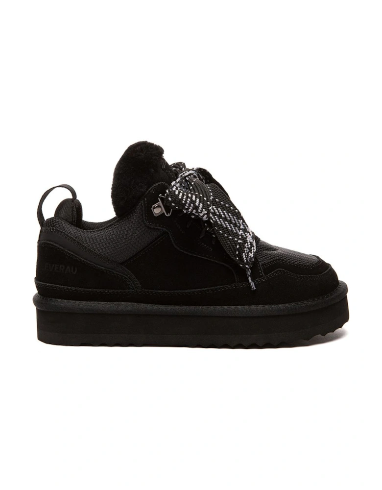 Real Wool Fabric Women Marbled Lace Up Platform Sneaker Boots with EVA Foaming Sole