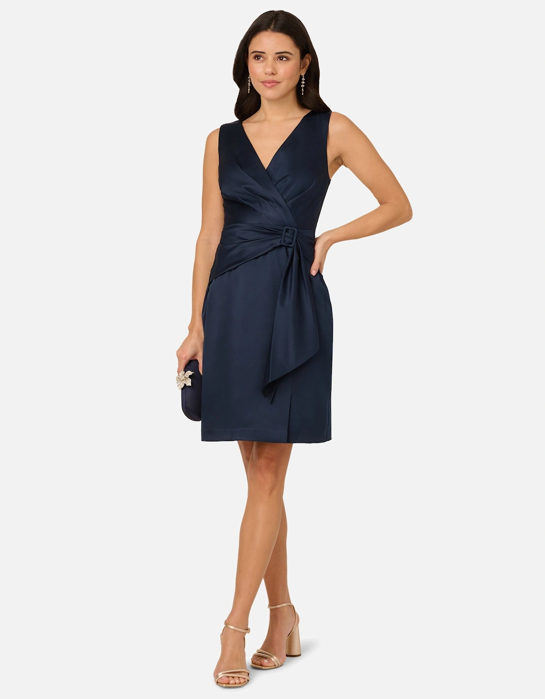 Satin Crepe Drape Dress, 2 of 1