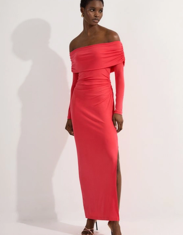 Bardot Drapey Midi Dress