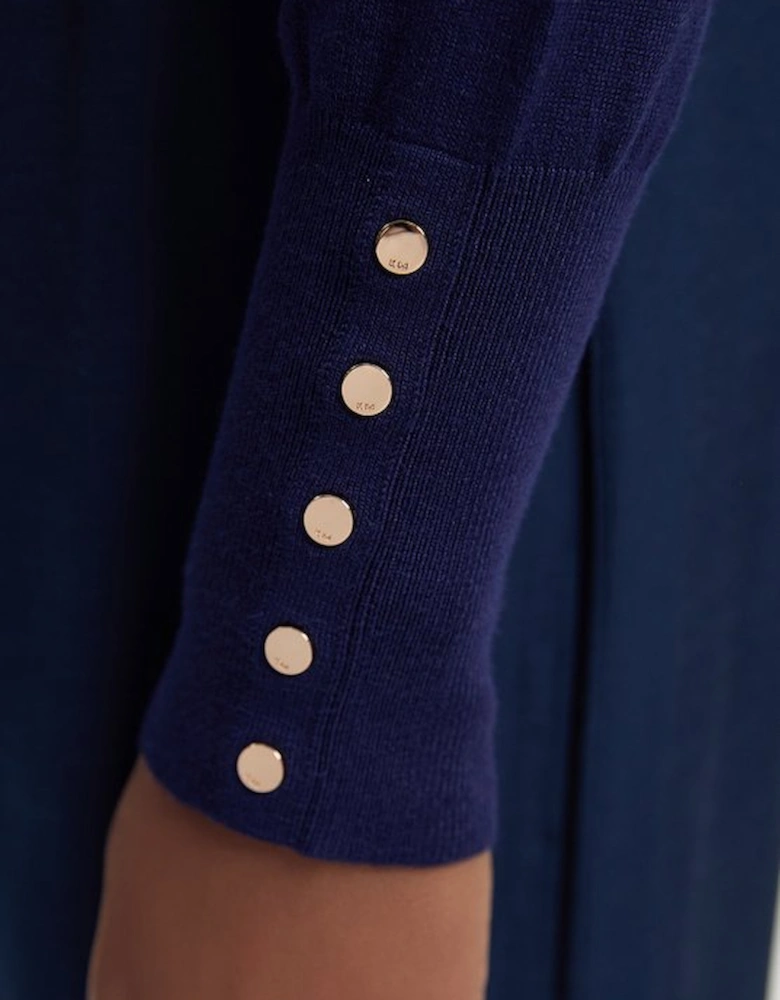 Plus Size Viscose Blend Knitted Crew Neck Jumper