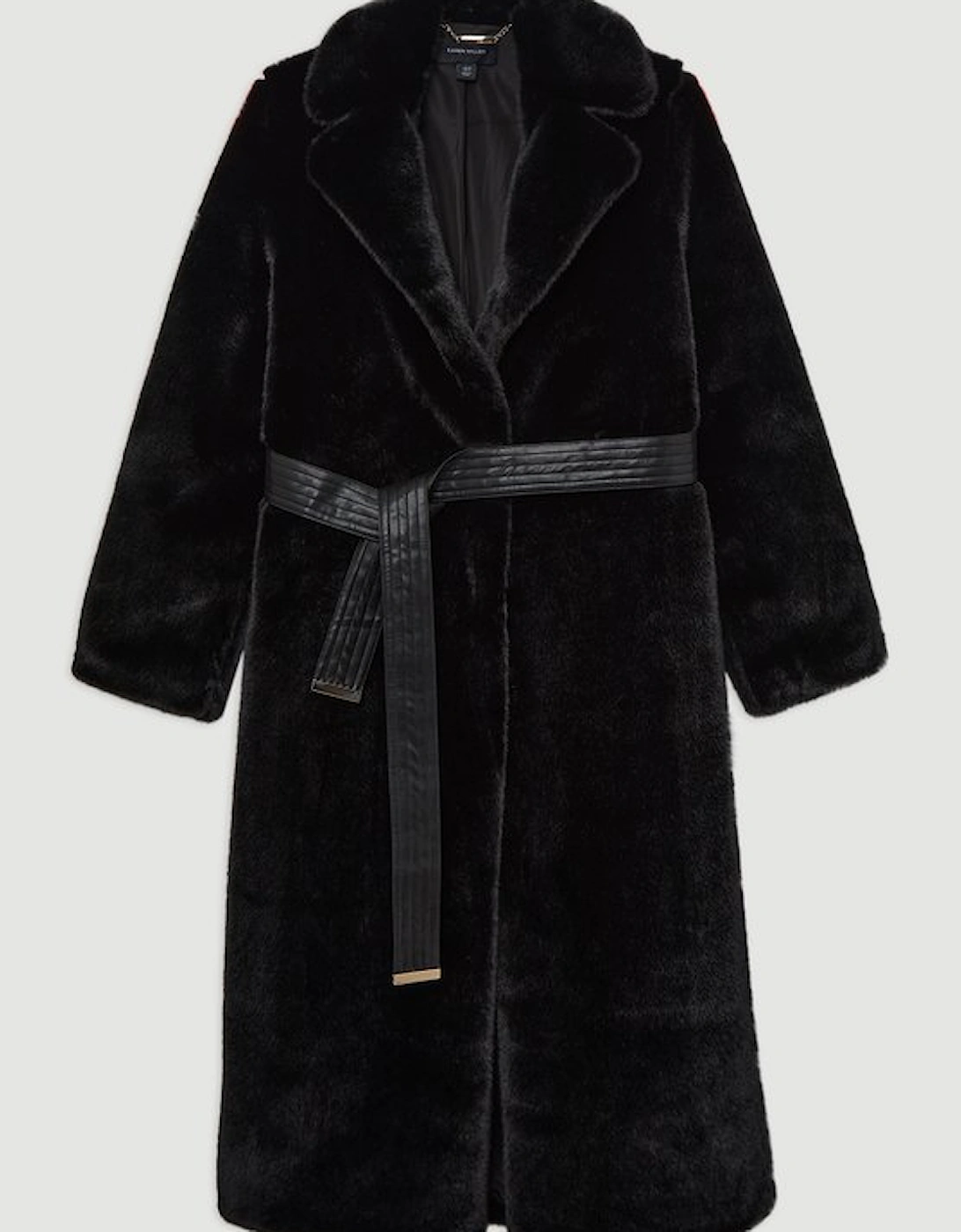Faux Fur Longline Coat