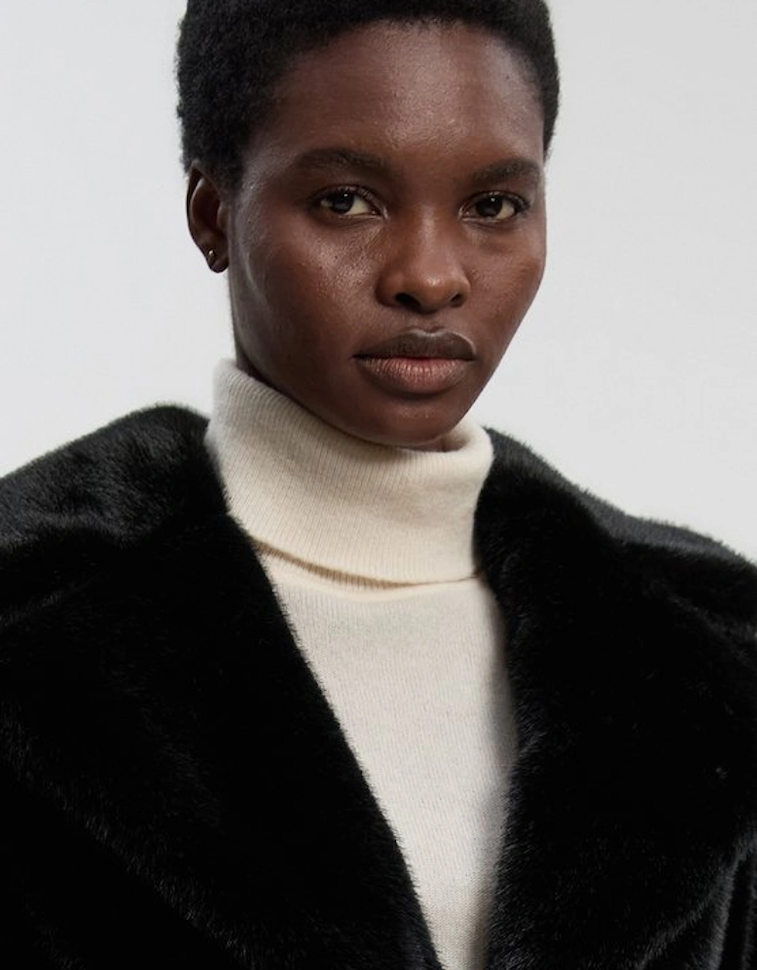 Faux Fur Longline Coat