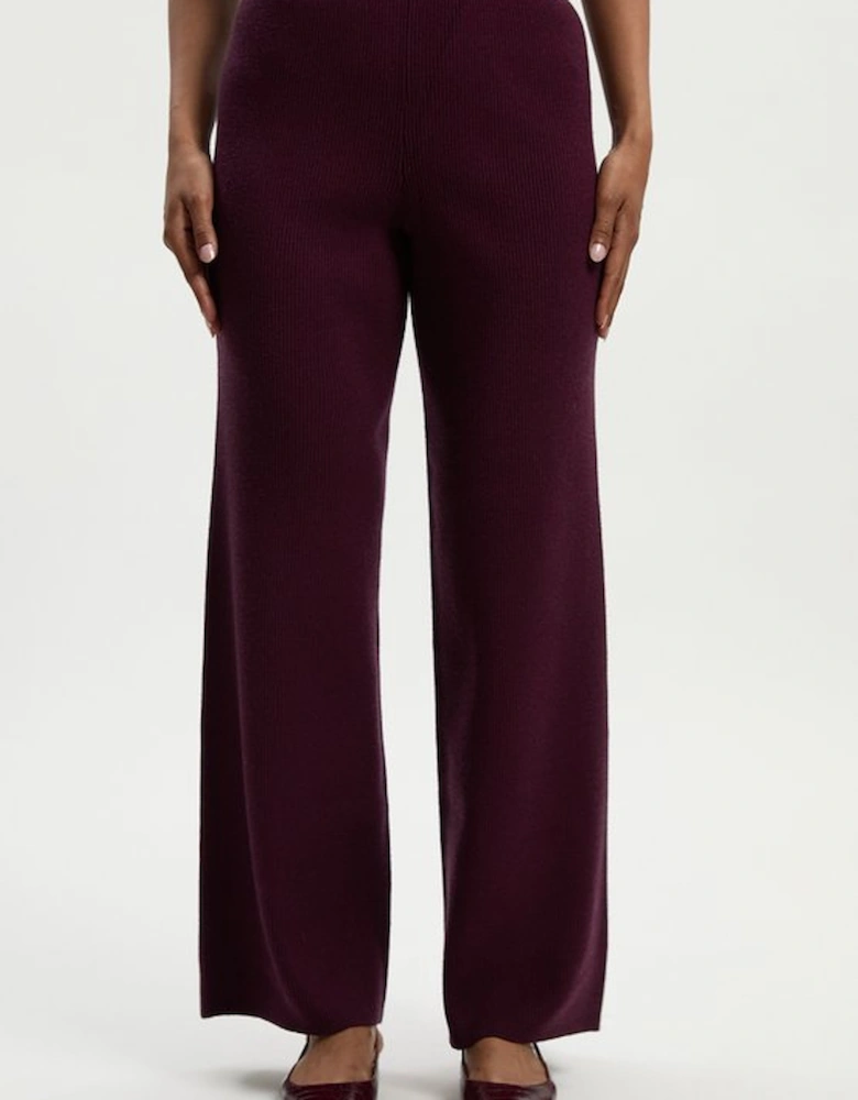 Relaxed Rib Knitted Trouser