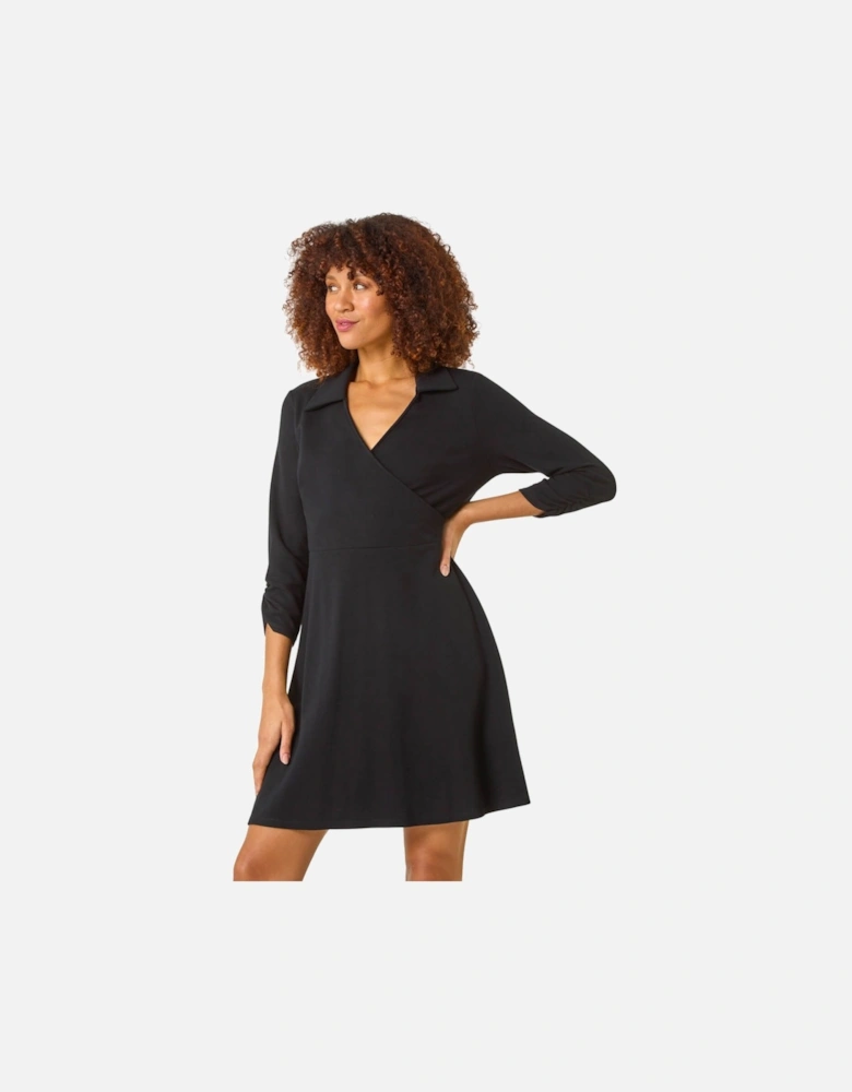 Crepe Short Dress