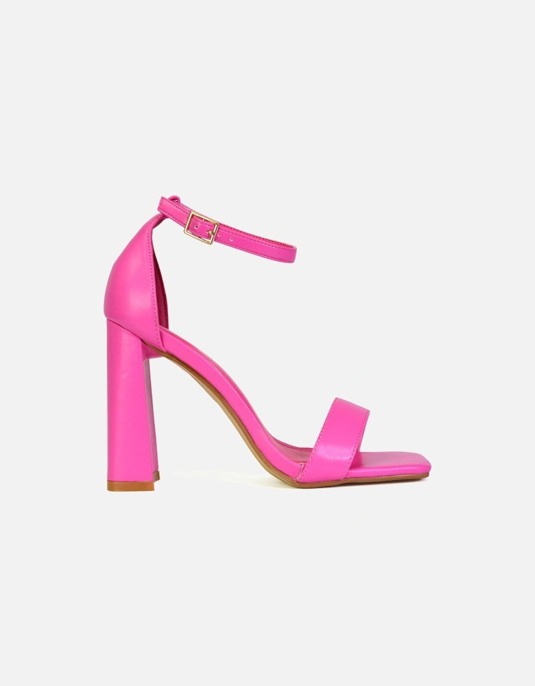 'Kamryn' Ankle Strap Square Toe Block High Heel Sandals