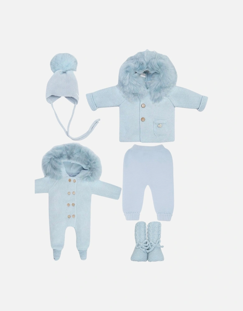 Powder Blue Knit Trousers