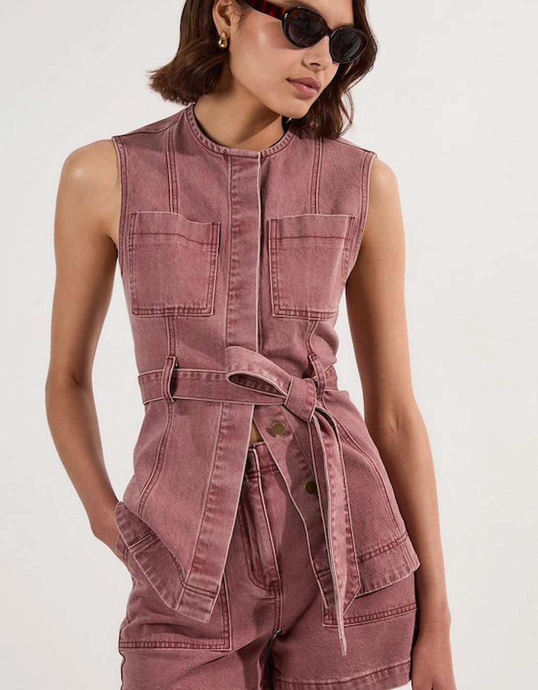 Coloured Denim Tailored Short