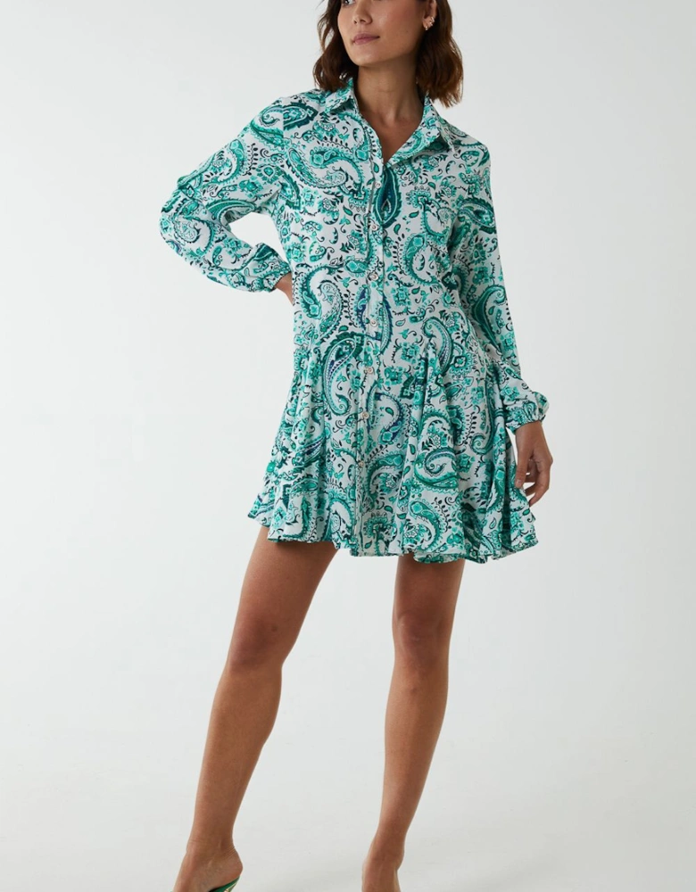 Paisley Button Down Dress