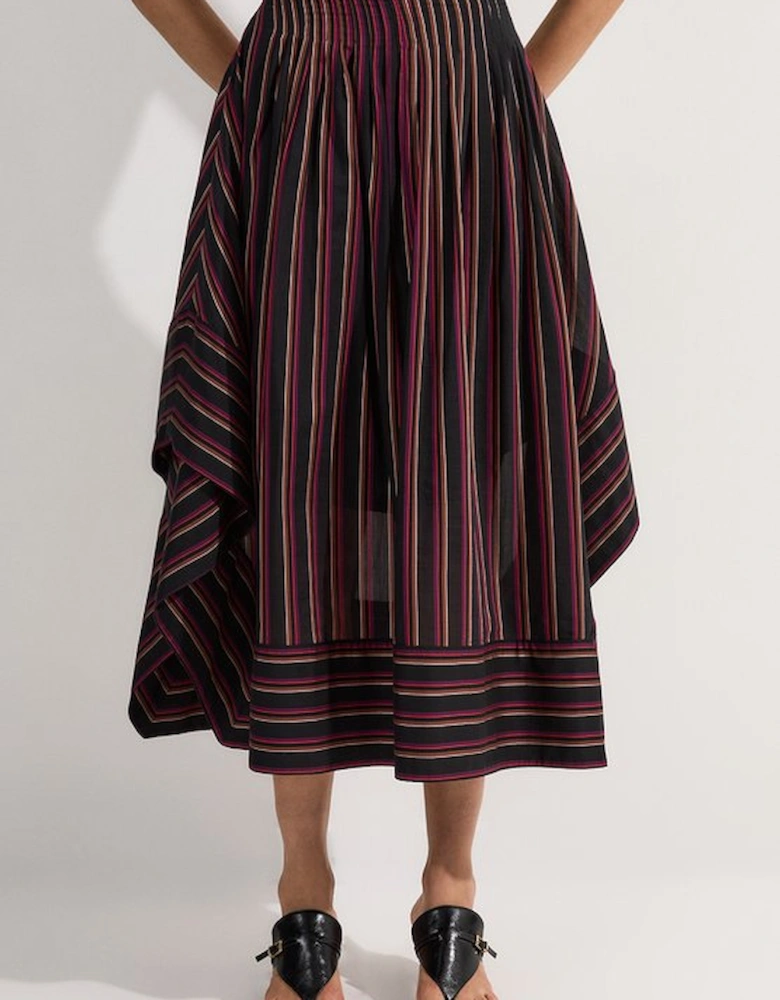 Premium Cotton Tailored Full Maxi Skirt