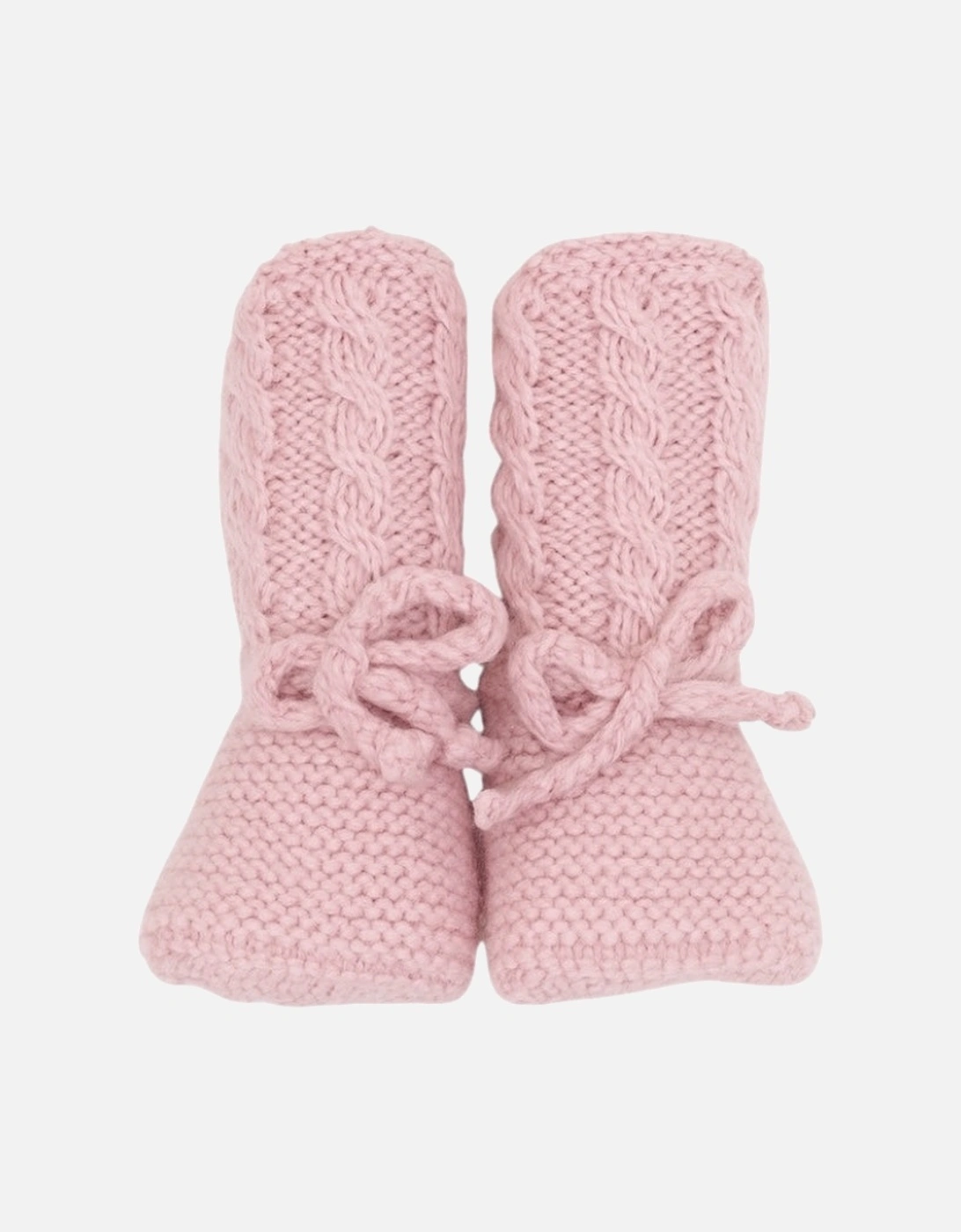 Powder Pink Knit Booties, 3 of 2