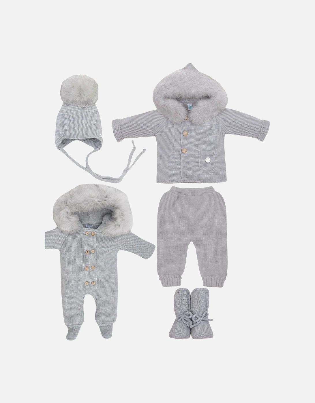 Grey Knit Booties