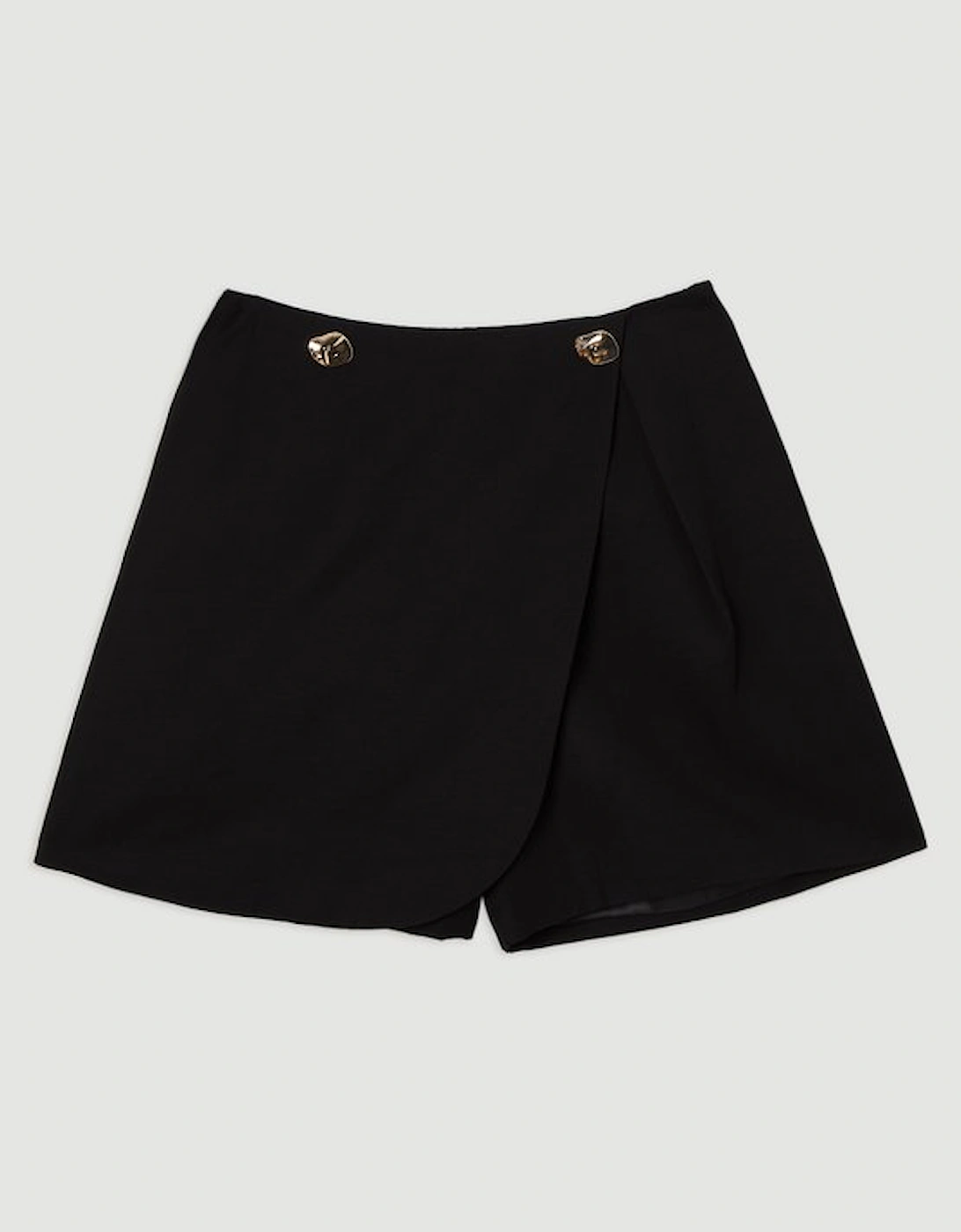 Viscose Linen Tailored Wrap Skort