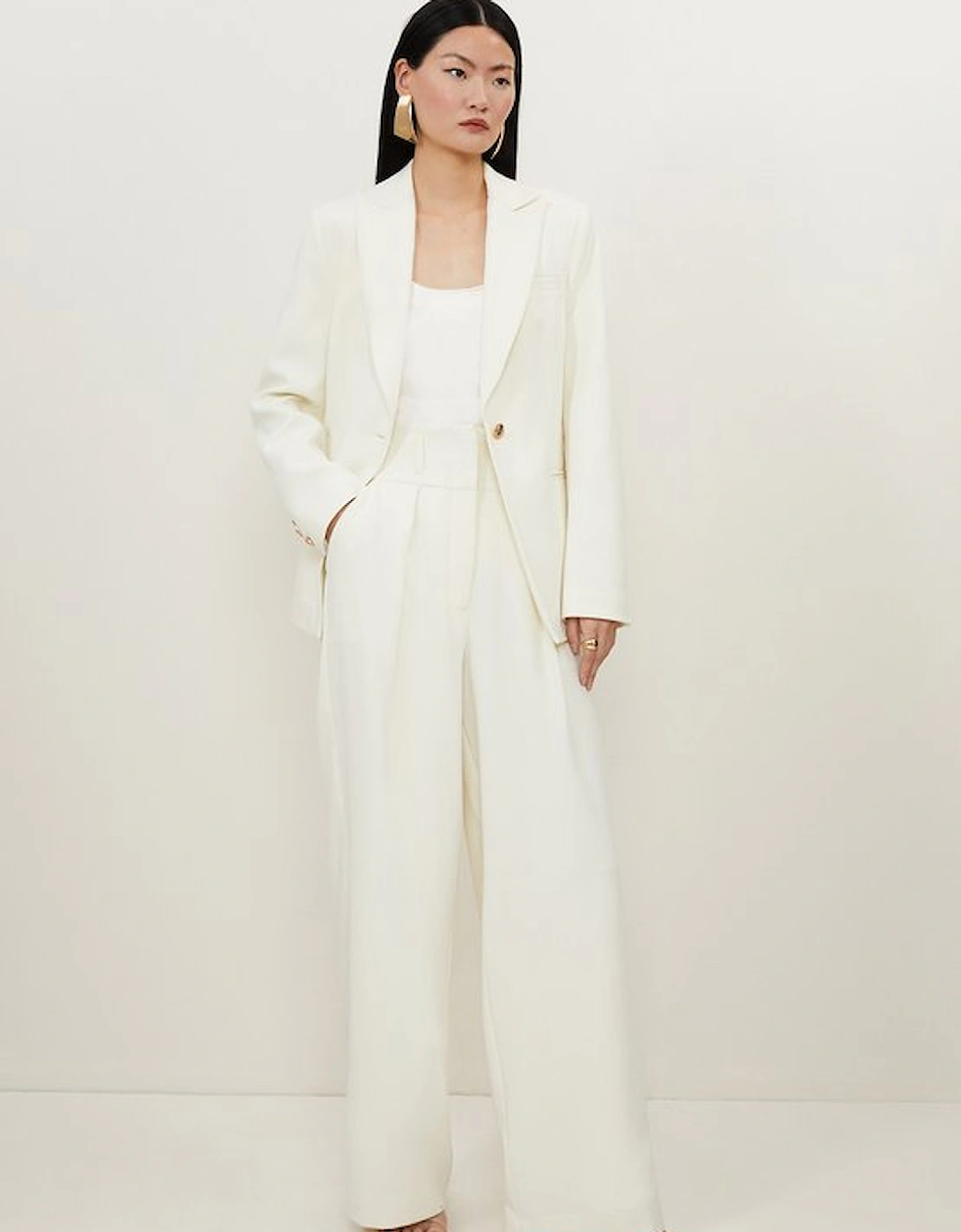 Tall Compact Stretch Single Breasted Tailored Blazer