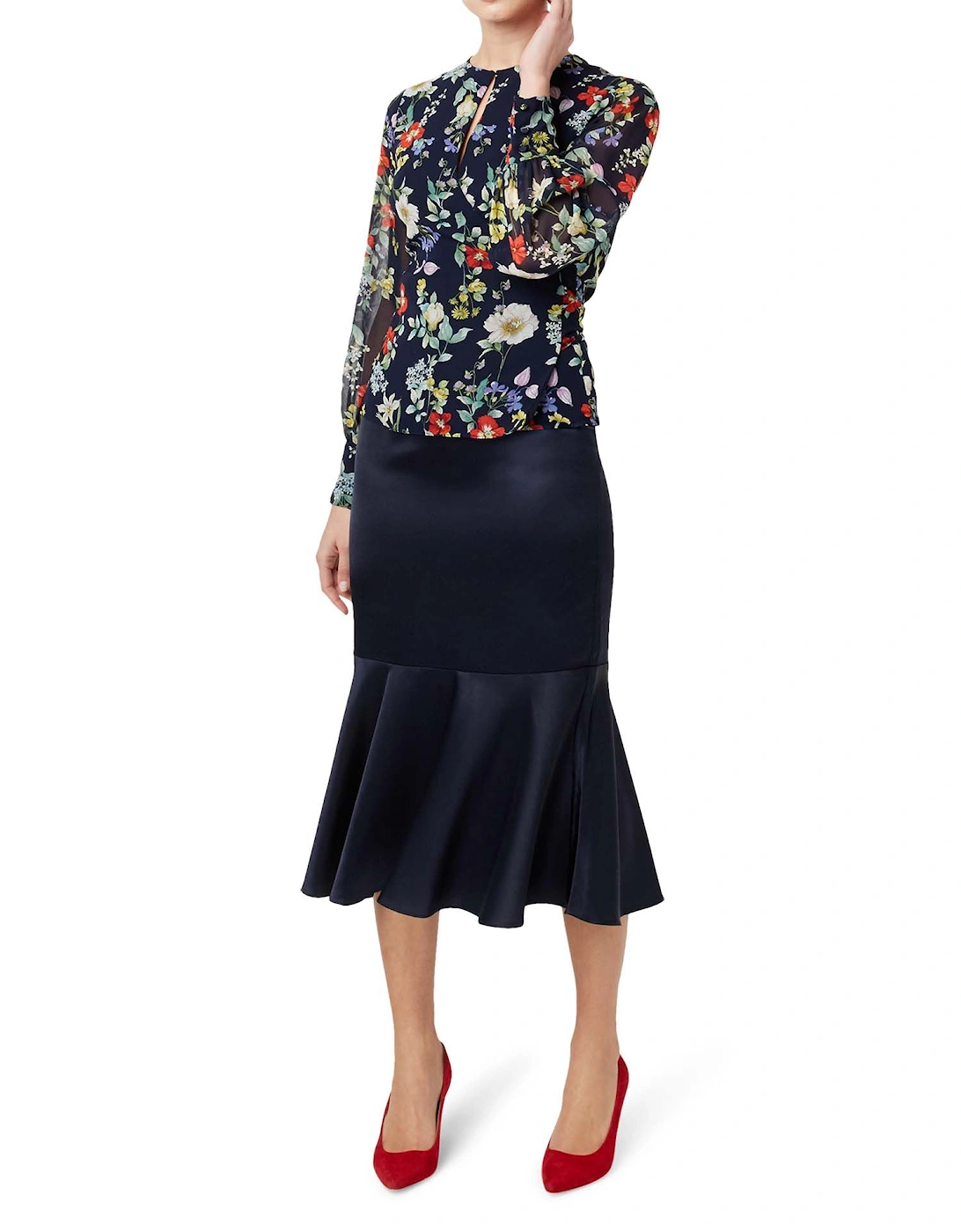 Amberlee Fit and Flare Midi Skirt, 2 of 1
