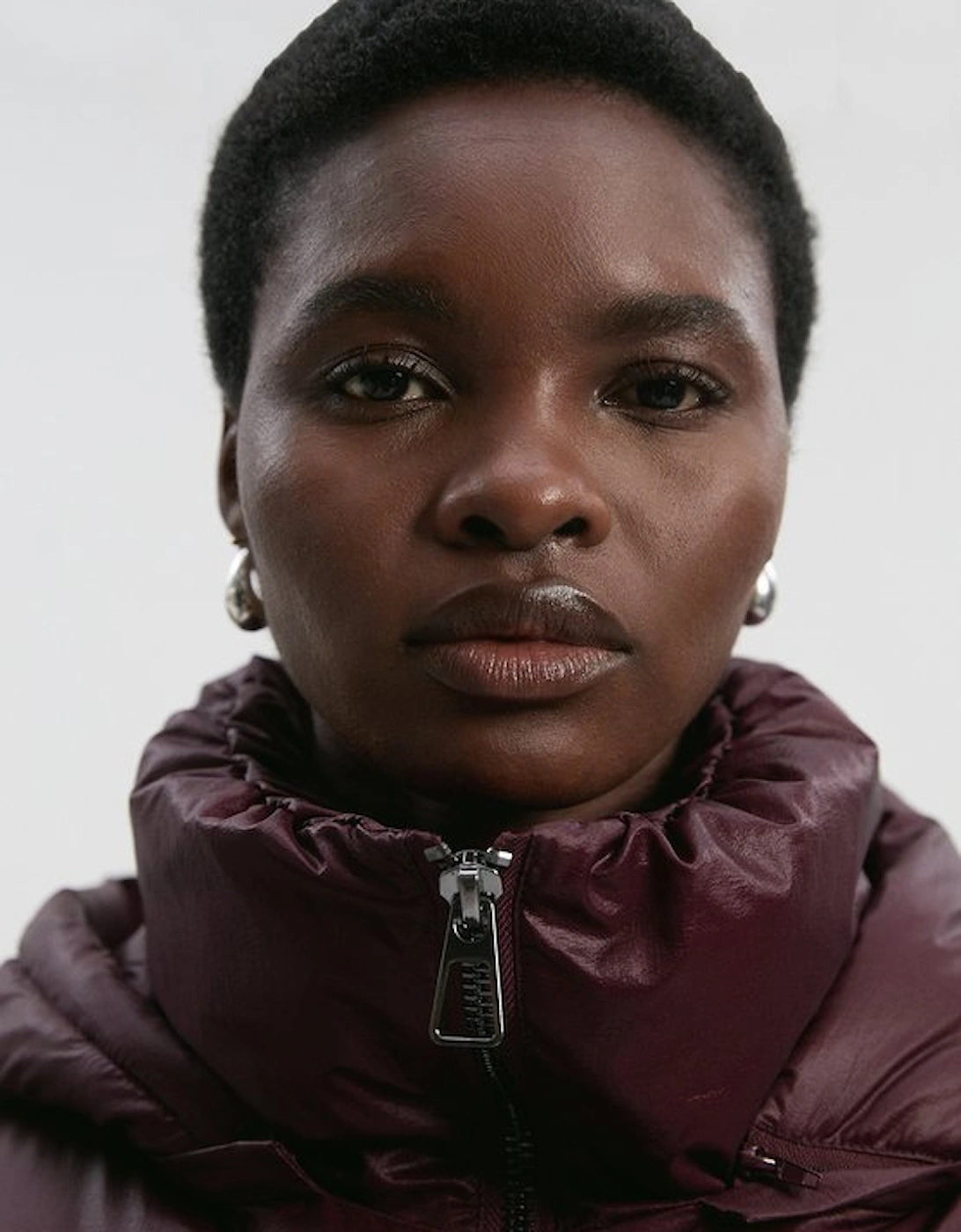 Quilted Drawstring Waist Hooded Rib Cuff Maxi Puffer Coat