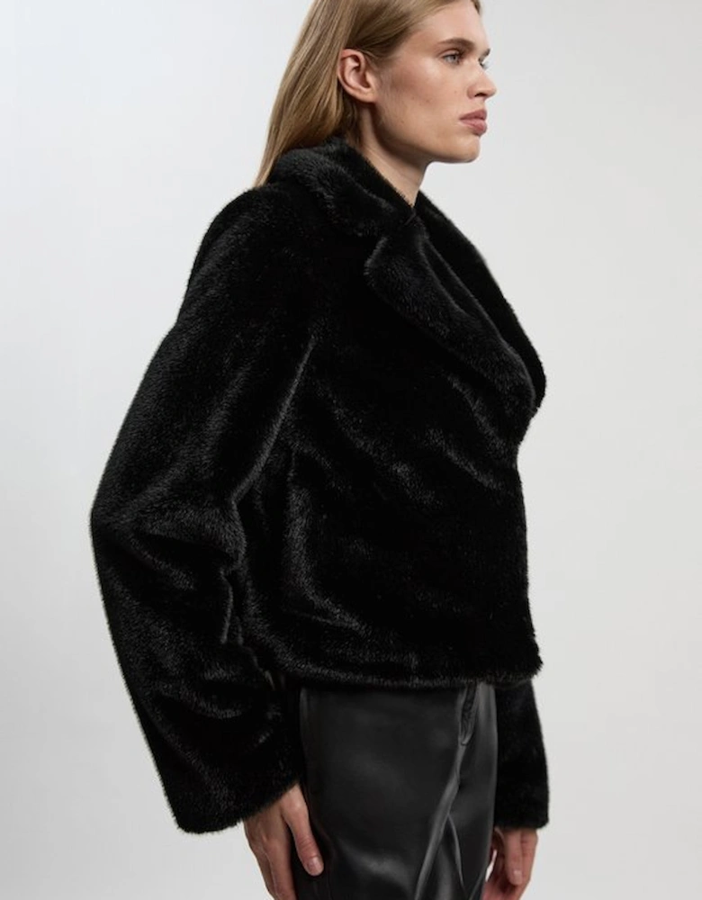 Faux Fur Cropped Jacket