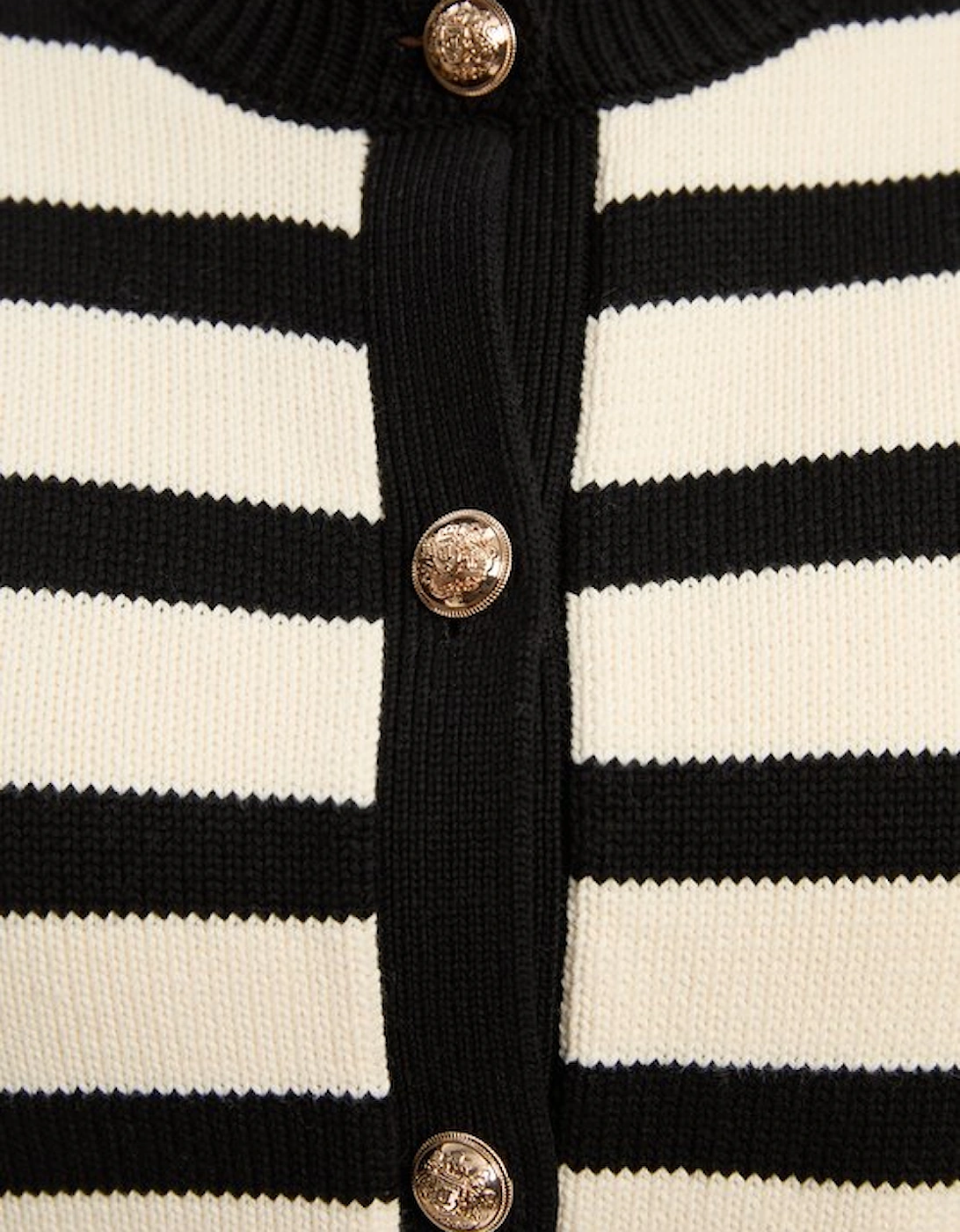 Plus Size Cotton Knit Nautical Boxy Stripe Jacket