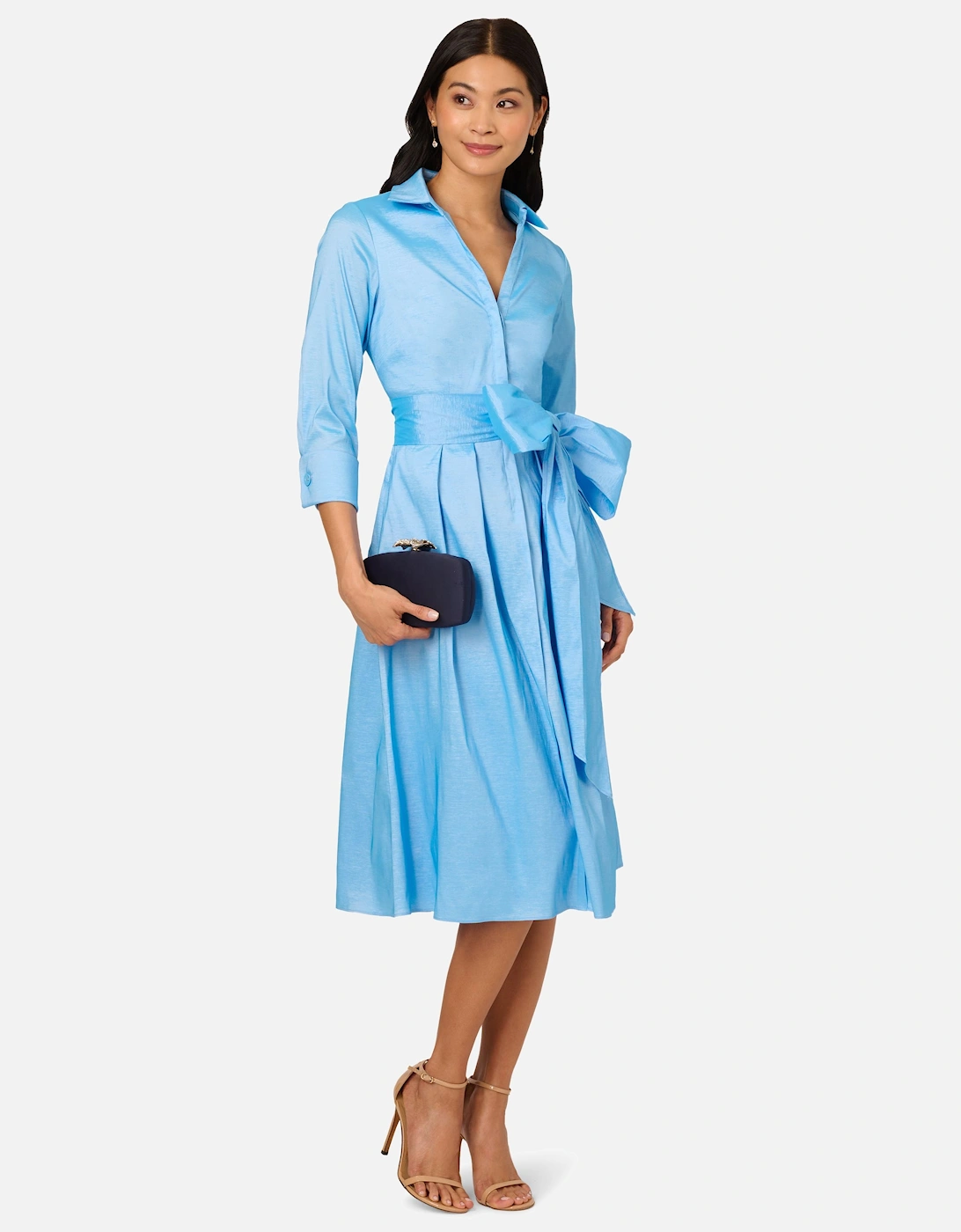 Taffeta Shirt Midi Dress, 2 of 1
