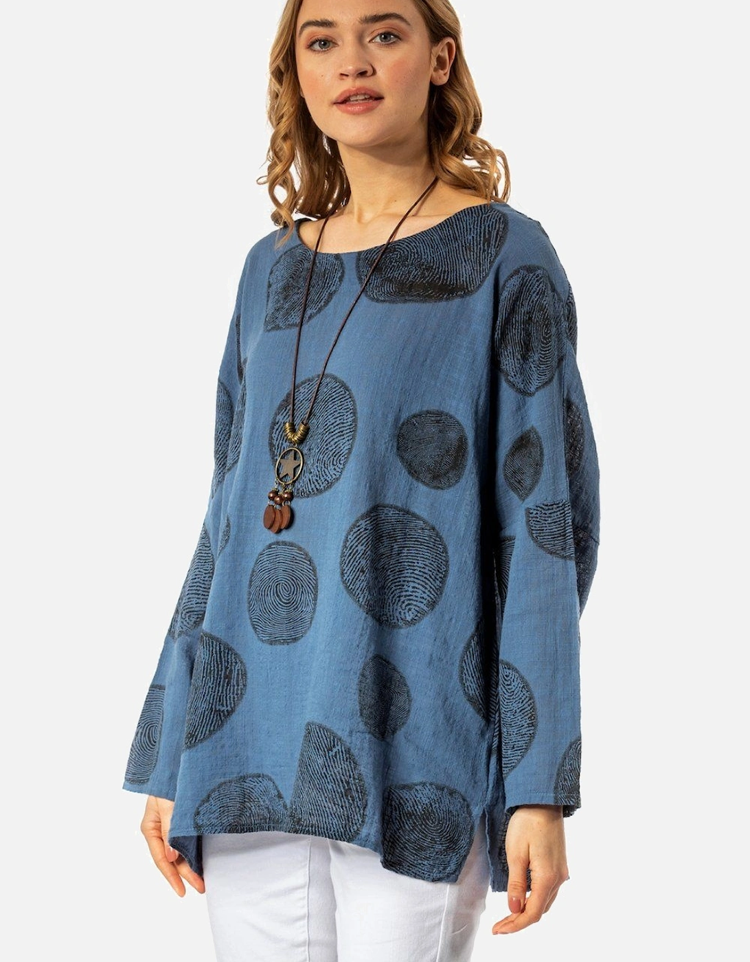 Spot Print Top with Necklace, 2 of 1