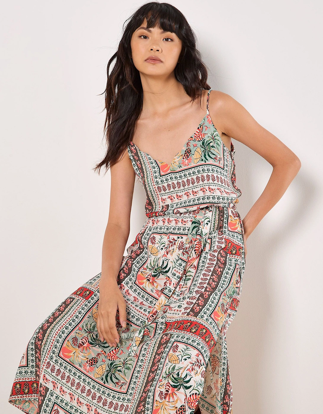 Tropical Print Camisole Midi Dress, 2 of 1