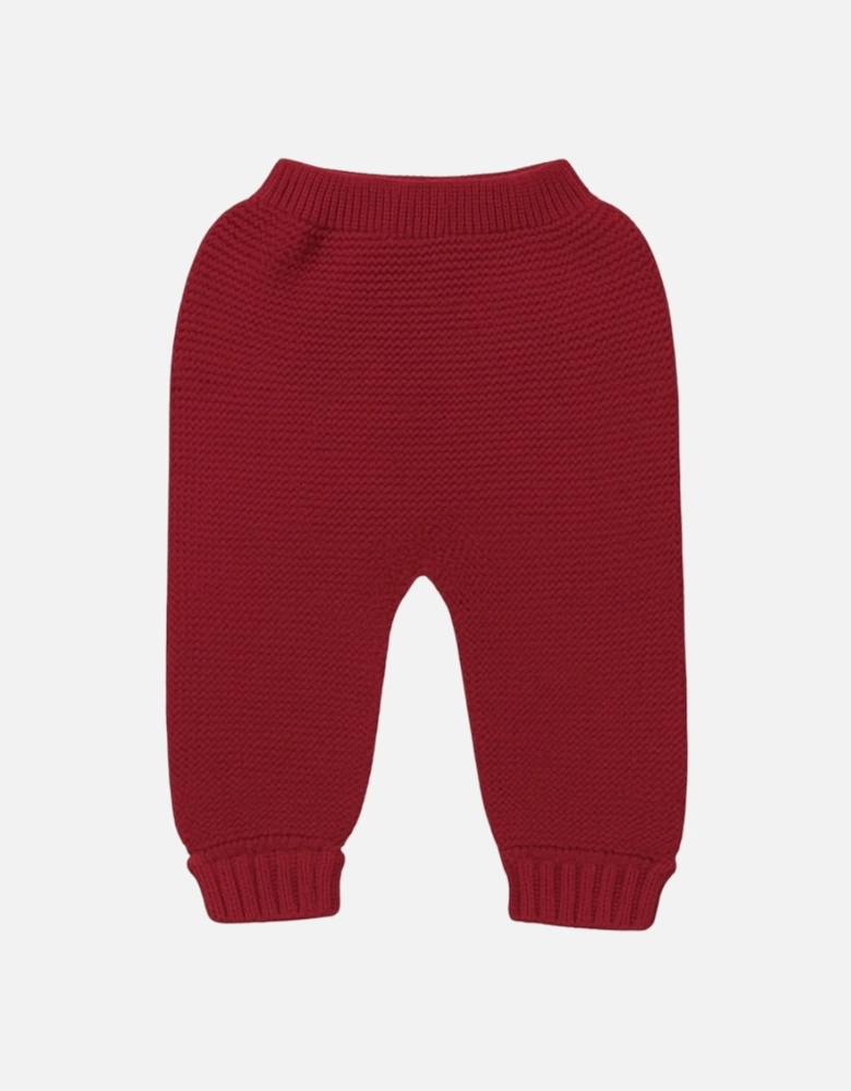 Dark Red Knit Trousers