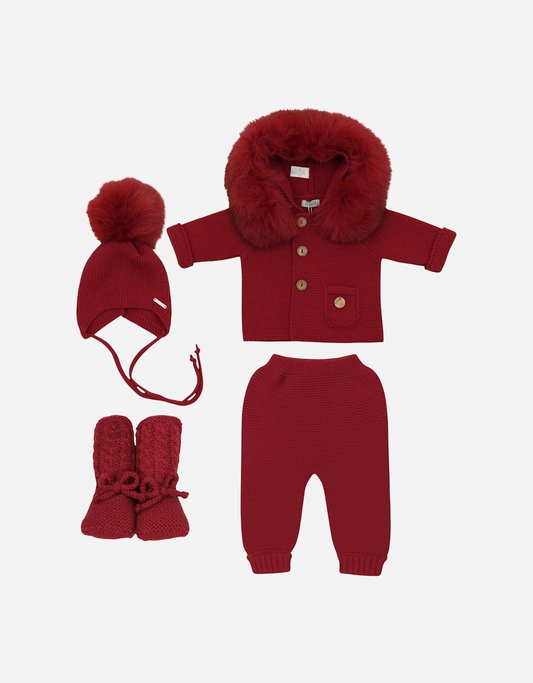 Dark Red Knit Trousers