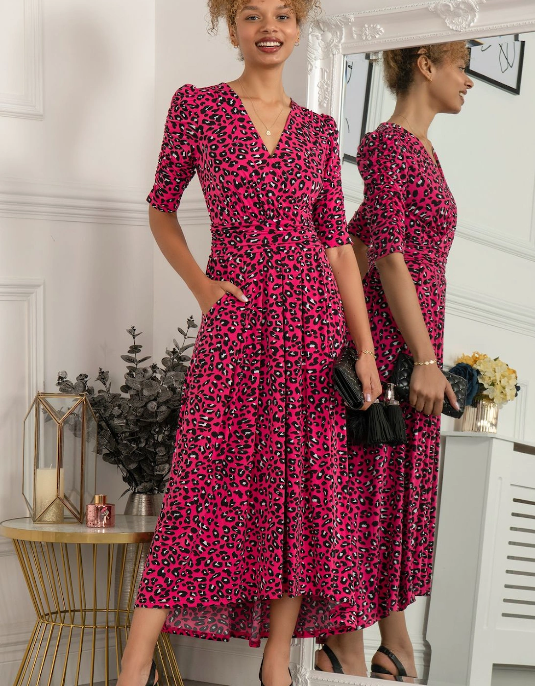 Maanasi Ruched Sleeve Jersey Maxi Dress, 2 of 1