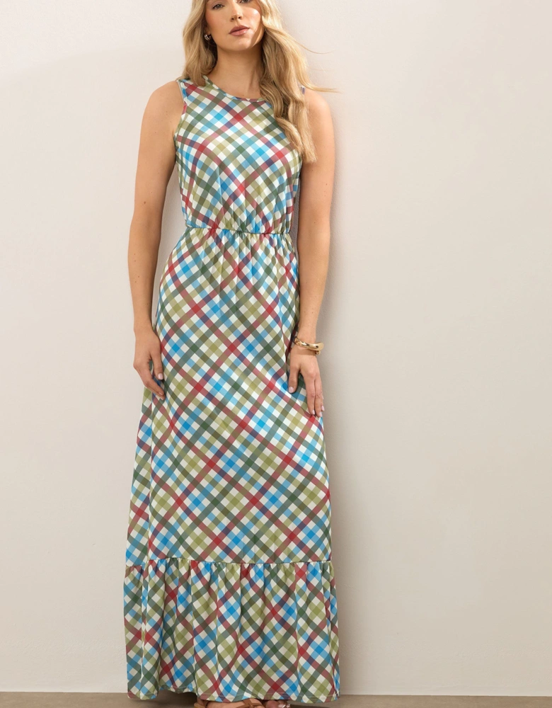 Tall Gingham Check Maxi Dress