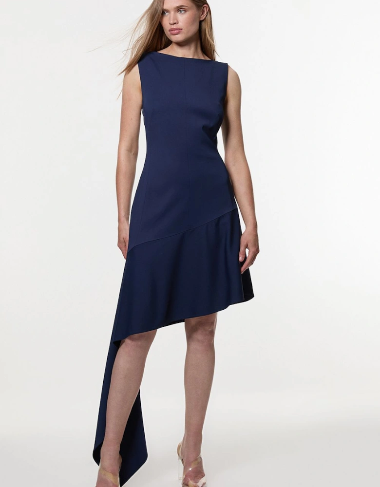 Digital Ophelia Tall Polished Tailored Open Back Hem Detail Mini Dress