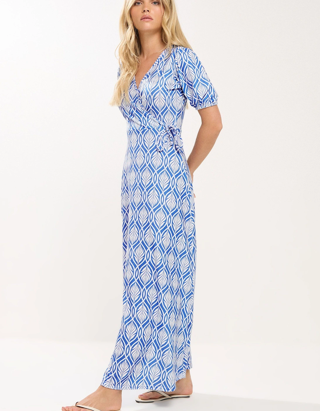 Petite Abstract Maxi Wrap Dress, 2 of 1