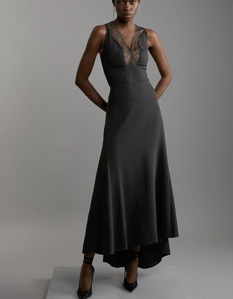 Tailored Maxi Waterfall Skirt