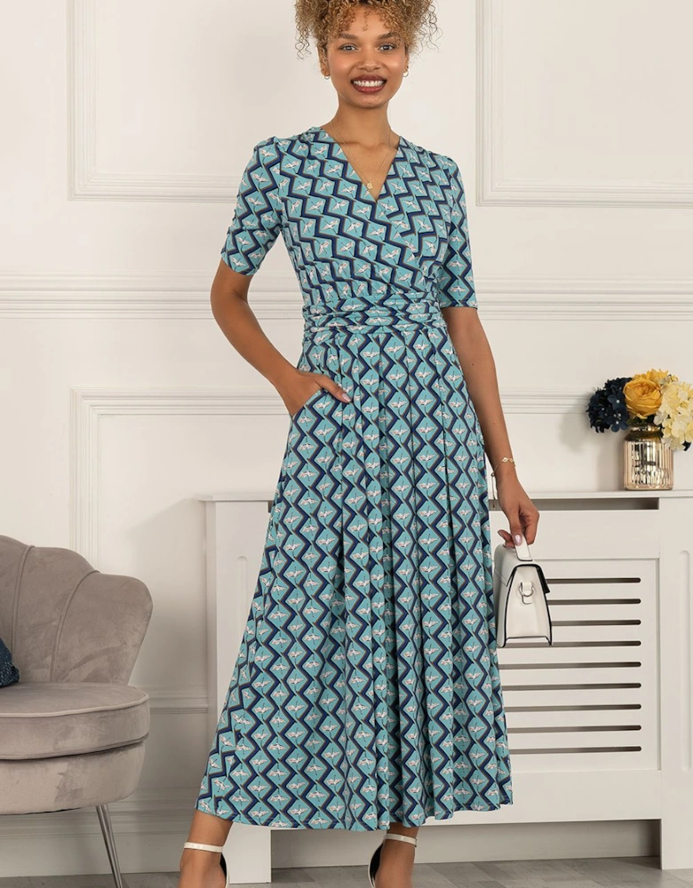 Paislyn Pleat Jersey Maxi Dress