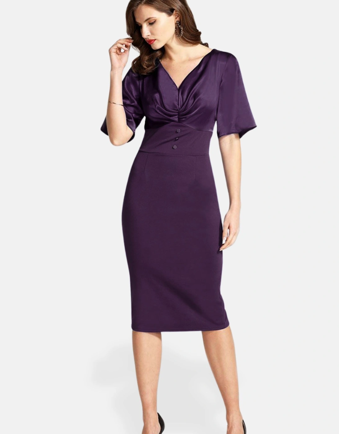 Short Sleeve Cocktail Dress, 2 of 1