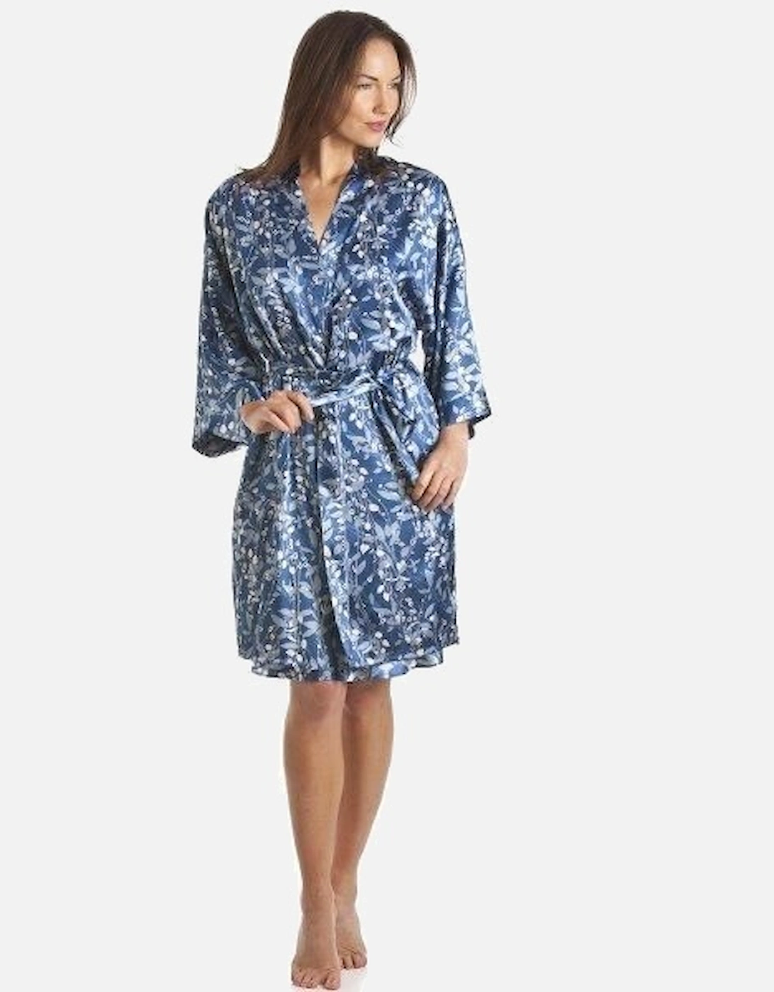 Luxury Kimono Style Floral Satin Chemise And Wrap Set, 2 of 1