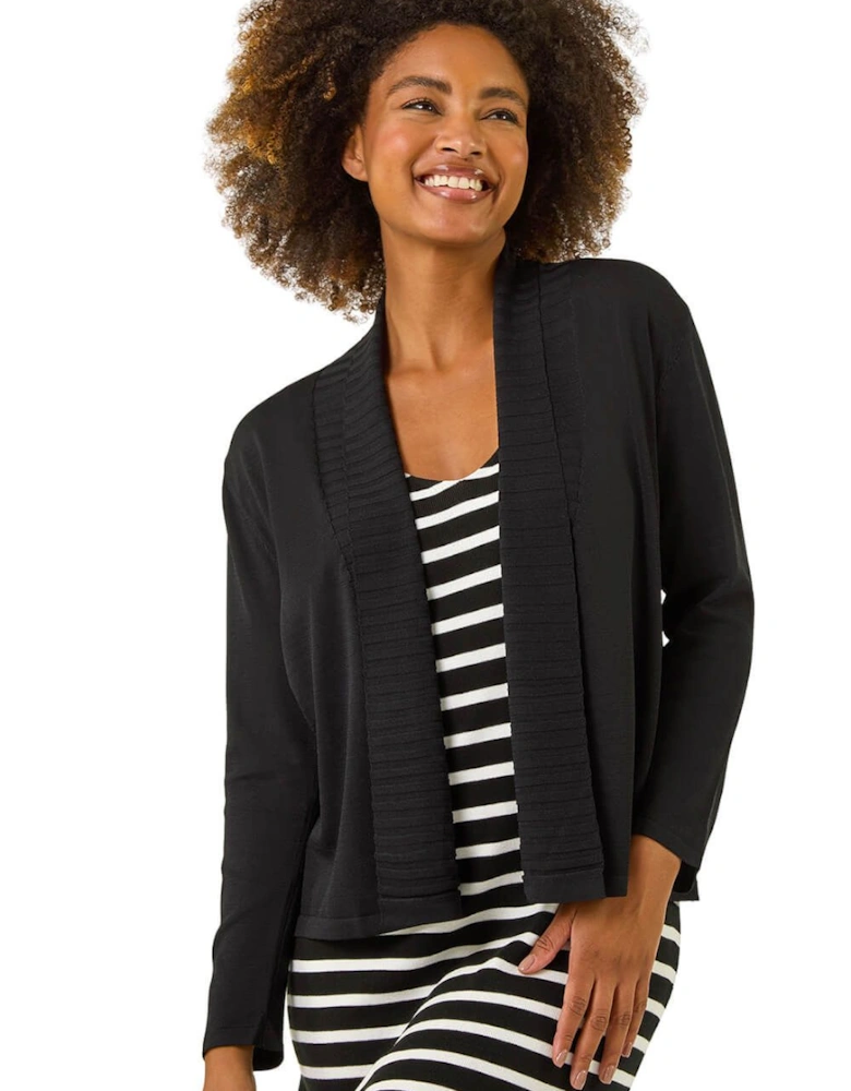 Ribbed Detail Shrug