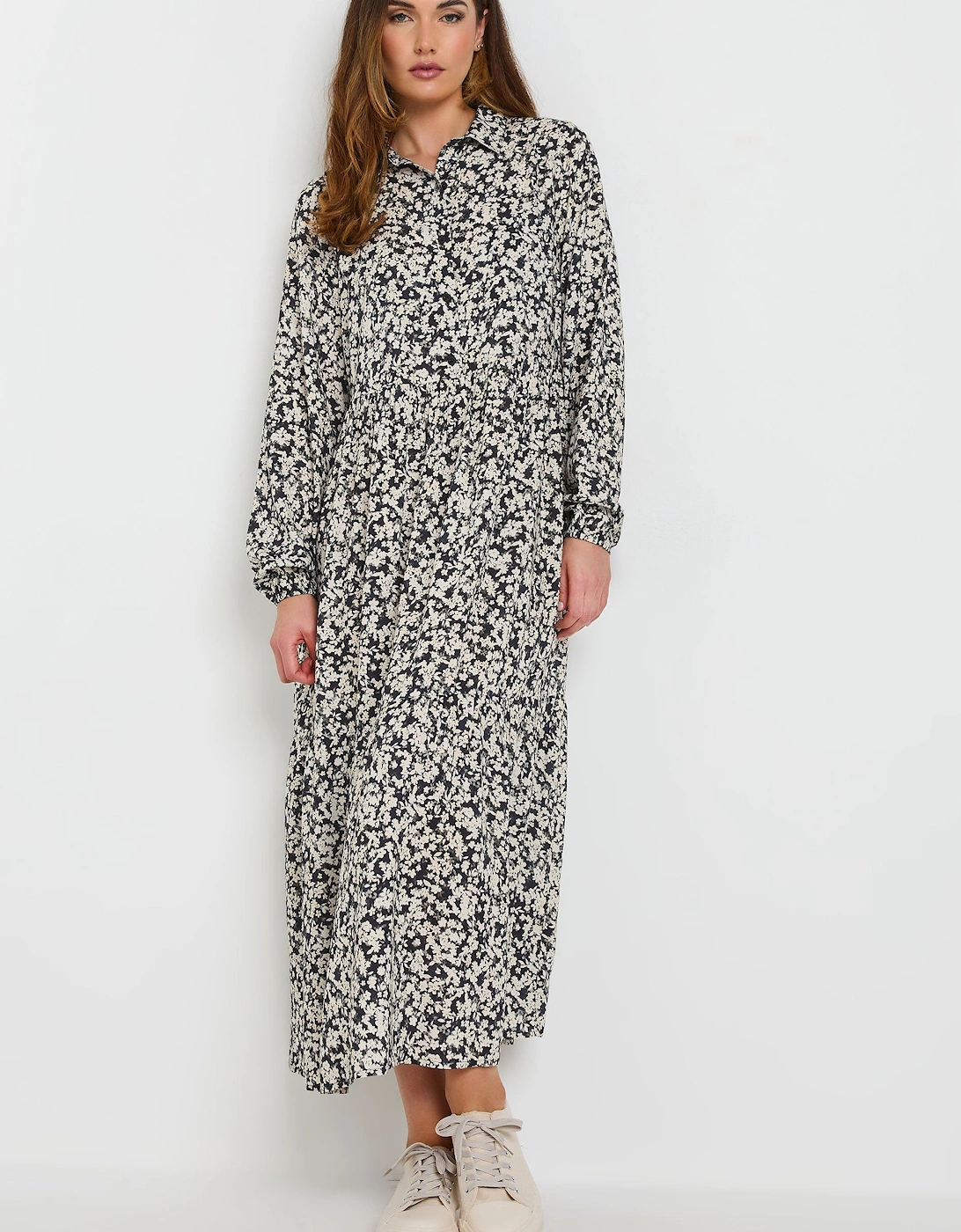 Tall Floral Collared Midaxi Dress, 2 of 1