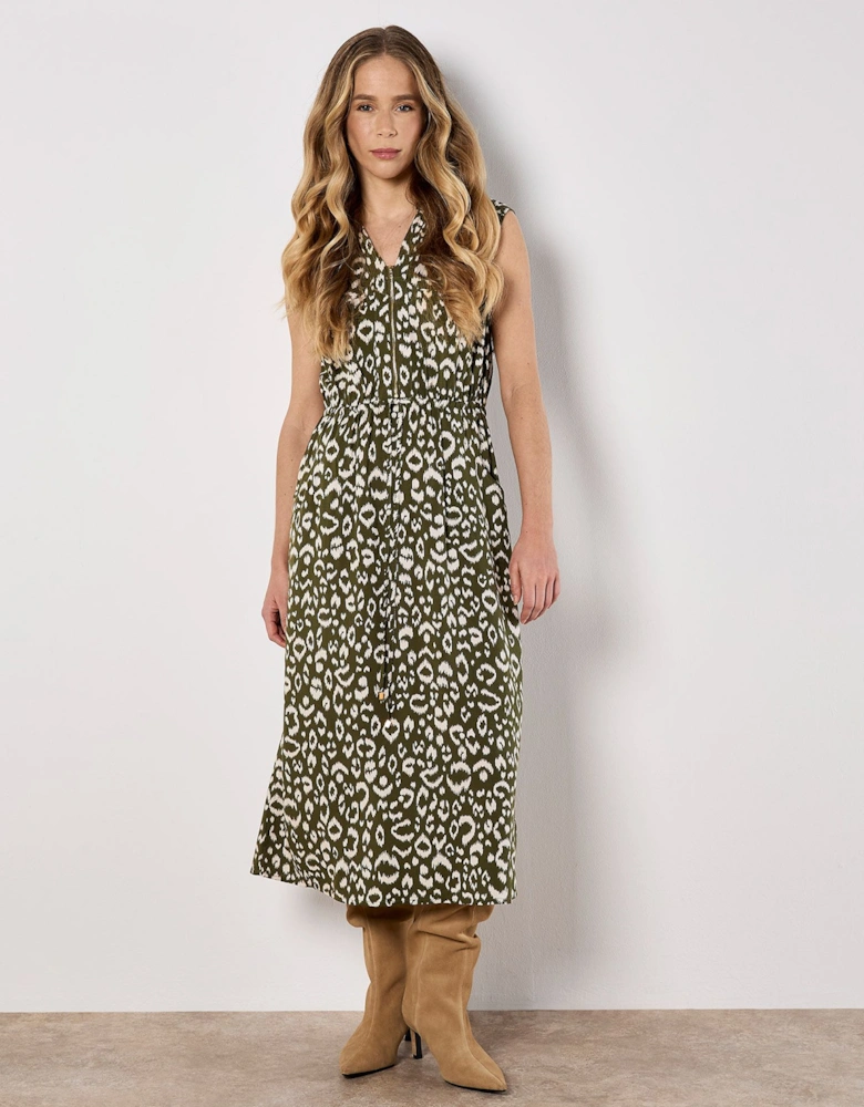 Animal Print Midi Dress