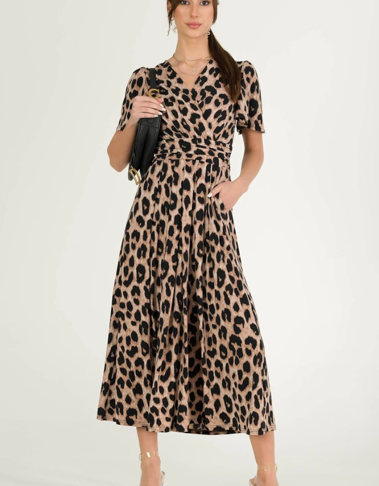 Quaya Animal Print Jersey Maxi Dress