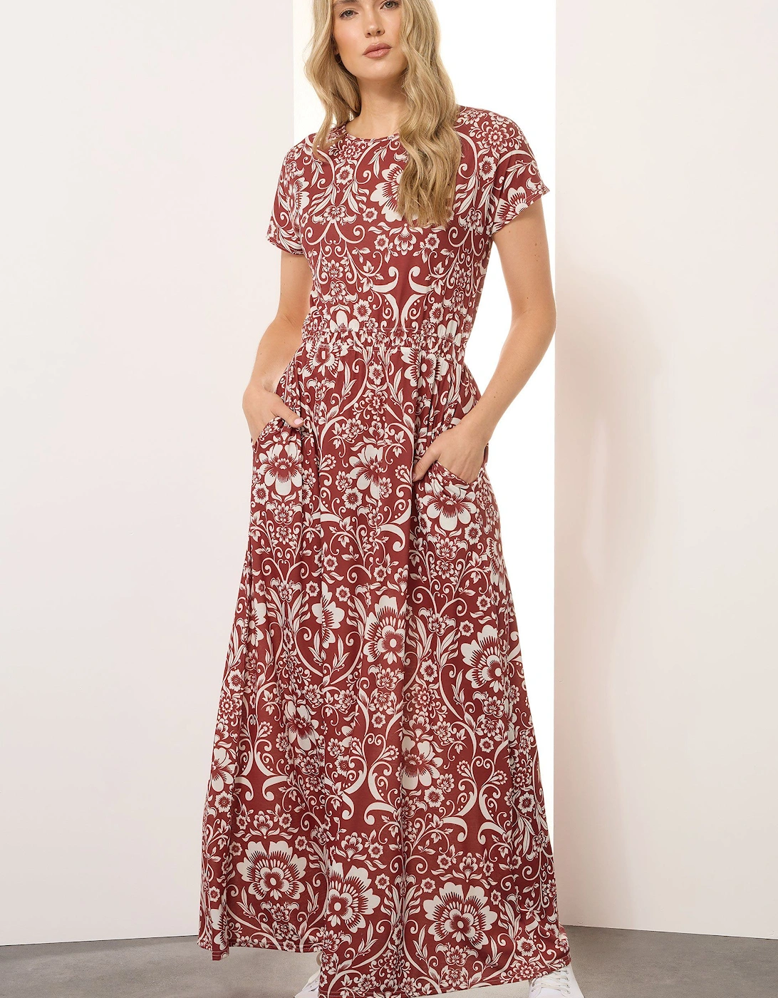 Tall Paisley Shirred Waist Maxi Dress, 2 of 1