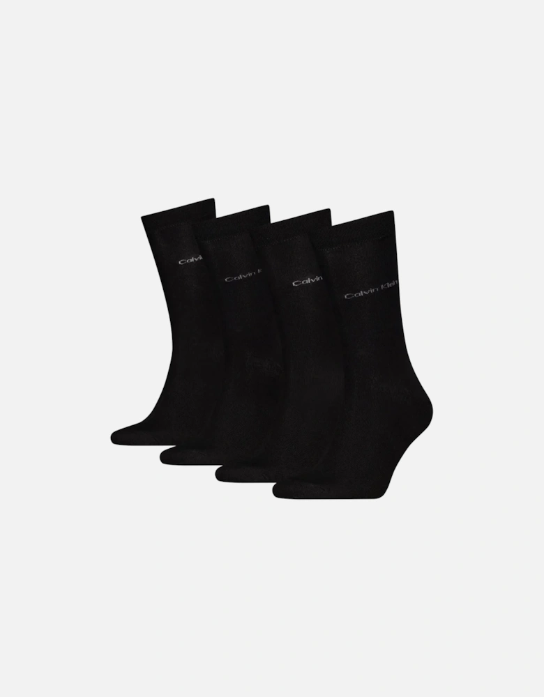 4-Pack Premium Combed Cotton Socks Gift Box, Black
