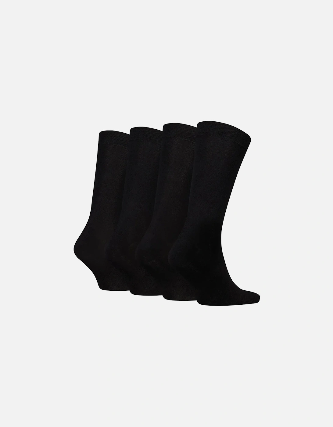 4-Pack Premium Combed Cotton Socks Gift Box, Black