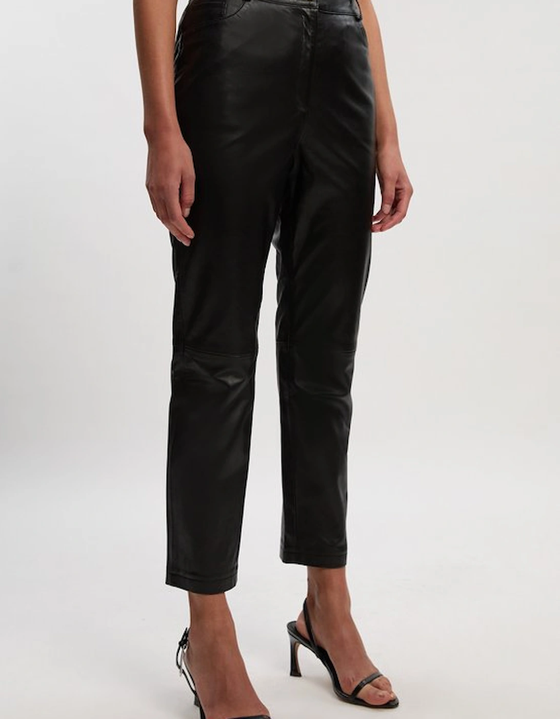 Leather Straight Leg Trouser
